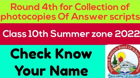 Round 4th for Collection of Xerox copies Class 10th Summer Zone J/D ||Jkbose class 10th Xerox Copies