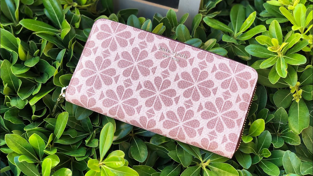 Kate Spade ☜UNBOXING☞ spade flower coated canvas zip-around