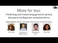 Lorenzo Masoero: "Predicting and maximizing genomic variety discovery via Bayesian nonparametrics"