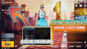 Bgmi friends list Empty 🤗 how to solve problem ? no showing friend list ?#youtuber #bgmi #