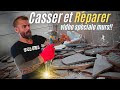 🔨🔨CASSER ET RÉPARER DES MURS-RÉNOVATION DE SALLE DE BAIN PARTIE 1