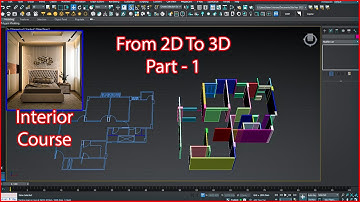 Making Walls Doors & Windows From Autocad File || Detail Tutorial Interior Scene || Part - 1