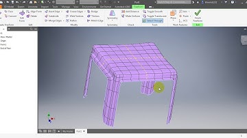 freeform chair in Inventor 2018