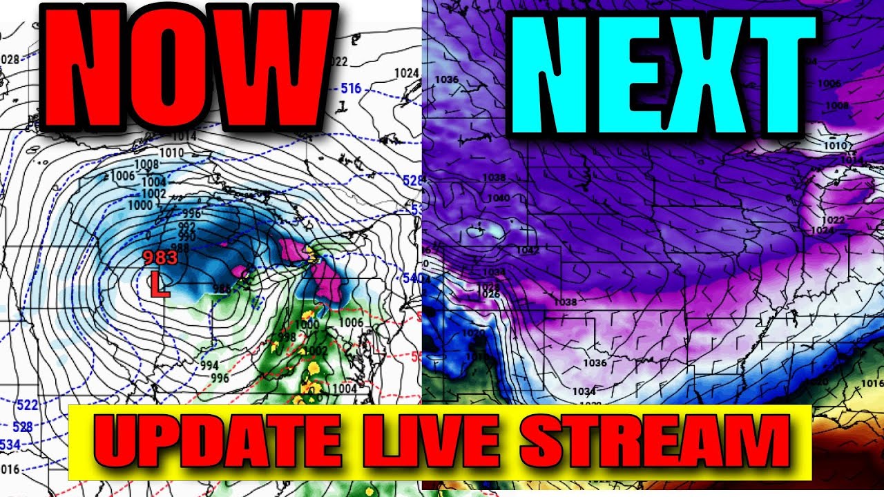🟥LIVE Update on Current Blizzard + Major Arctic Blast & Southern Snow