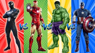SUPERHERO COLOR DANCE CHALLENGE SpiderMan vs IronMan vs Hulk vs Captain America