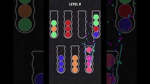Ball Sort Puzzle Level 8 Walkthrough 🧪🔴🟢🟠, #shorts