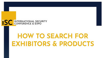 ISC Virtual Event Platform: Search Exhibitors and Products