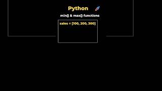 2. min() &amp; max() functions in Python #coding #datascience