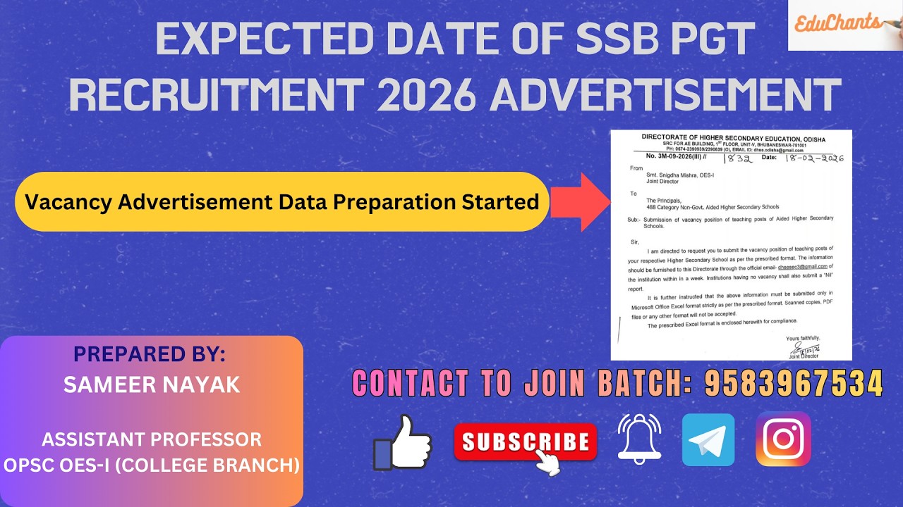 SSB PGT 2026 Advertisement Date Confirmed? Expected Date + Vacancy Details |Latest Update| EduChants