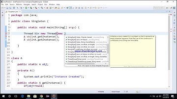singleton class using Thread synchronization method