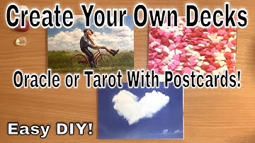 🖌How To Create Your Own Tarot Or Oracle Deck With Postcards At Home!! DIY💕