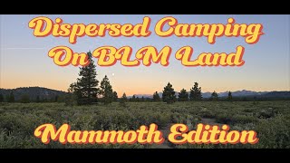 Dispersed Camping on BLM Land Mammoth Lakes Edition