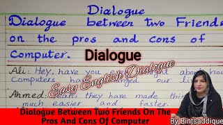 Dialogue Between Two Friends On The Pros And Cons Of 💻Computer | Easy English Dialogue |