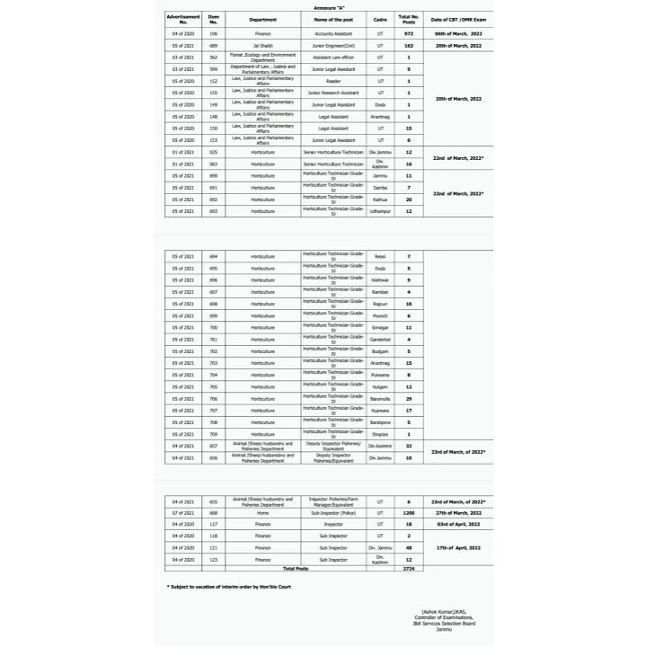 jkssb reschedule exam dates YouTube