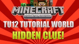 "Minecraft Xbox 360 TU12" Disc Version Box Art Tutorial World (Hidden Clue)