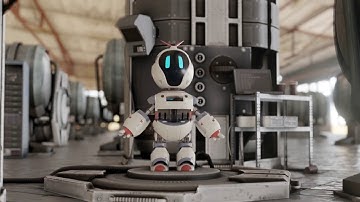 Baby robot - short animation with eevee blender 28 / Video by Evan Sazanides