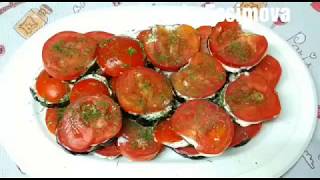 Закуска из баклажан с помидорами! Лёгкий и быстрый рецепт! Закуска из баклажан с помидорами! Лёгкий и быстрый рецепт!