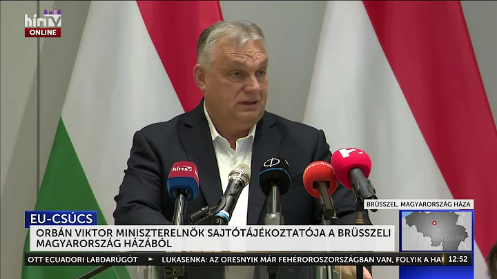 Orbán Viktor kormányfő tájékoztatója Brüsszelből - Élő közvetítés - HírTV