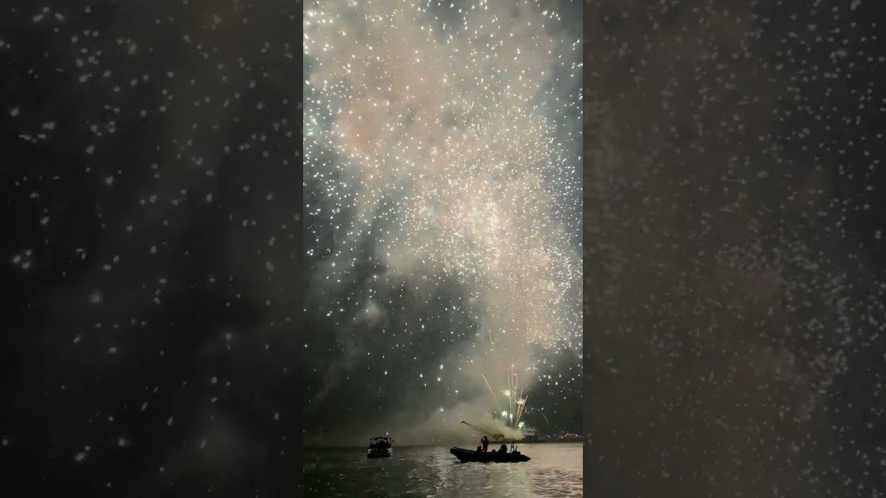 바라보다풀빌라 보트 불꽃놀이