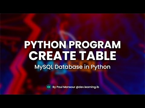 Python program create a table in MySQL