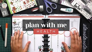 PLAN WITH ME :: Health Lined Vertical Layout Weekly Setup in a Classic Happy Planner :: Succulents