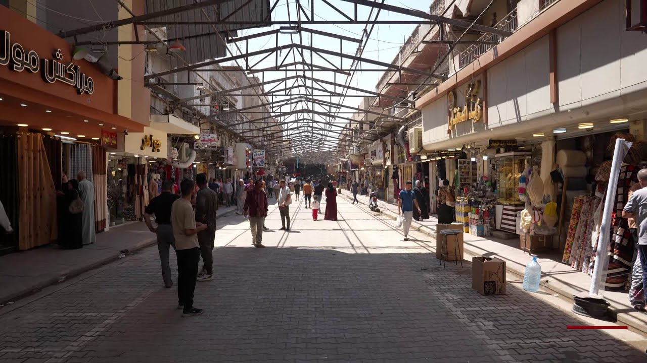 جولة لعدسة قناة المسرى في سوق النبي يونس بعد إزالة البسطات والنفايات منها - تغطية أنس الباشي