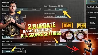 2.8 Update Bgmipubgm All Scope Settings All Basic Settings Guide In Bgmi Pubgm