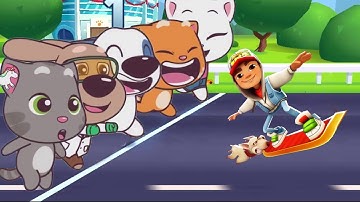 Talking Tom Candy Run vs Subway Surfers New York - Android Gameplay Part 2