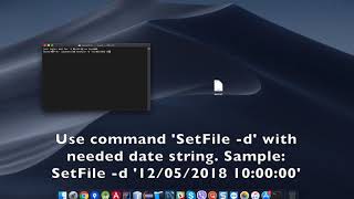 Как изменить дату создания файла в MacOS