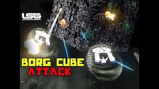 Fleet Attack On Borg Cube Star Trek - Space Engineers