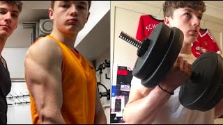 HOME ARM WORKOUT- Biceps + Triceps Routine!