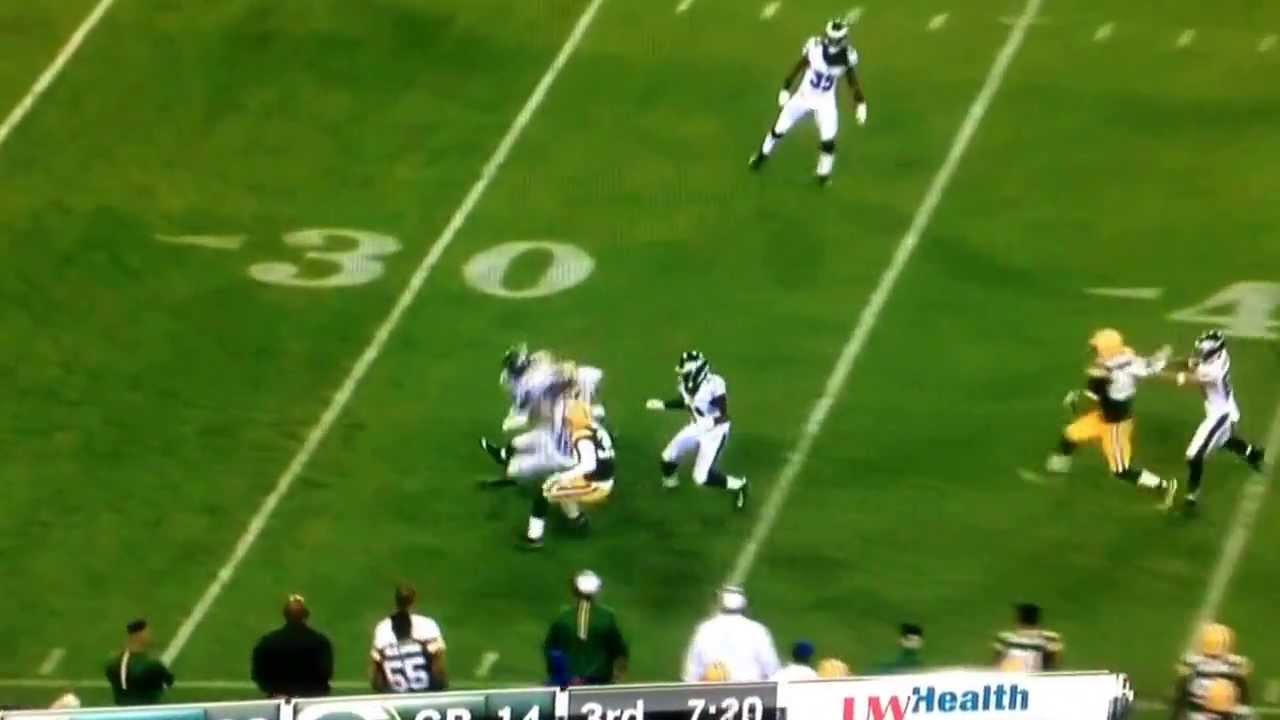 Damarious Randall #23 big hit green bay packers vs eagles preseason