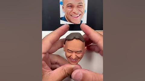Ultra-fine reproduction Kylian Mbappe ! #kylianmbappe #mbappe #bobblehead #clayart #diycrafts