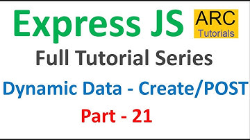 Express JS Tutorial #21 MongoDB CRUD - Dynamic Data - Create/POST | Expressjs Tutorial For Beginners