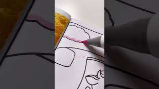 Cotton candy clouds tutorial ☁️🍬🩵🩷 #coloringbook