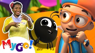 Honey Bees! + MORE! | Blippi Wonders | MyGo! Sign Language For Kids | ASL