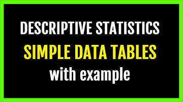 ✅ Descriptive statistics: A SIMPLE DATA TABLE with example 📈 #statistics #data #maths