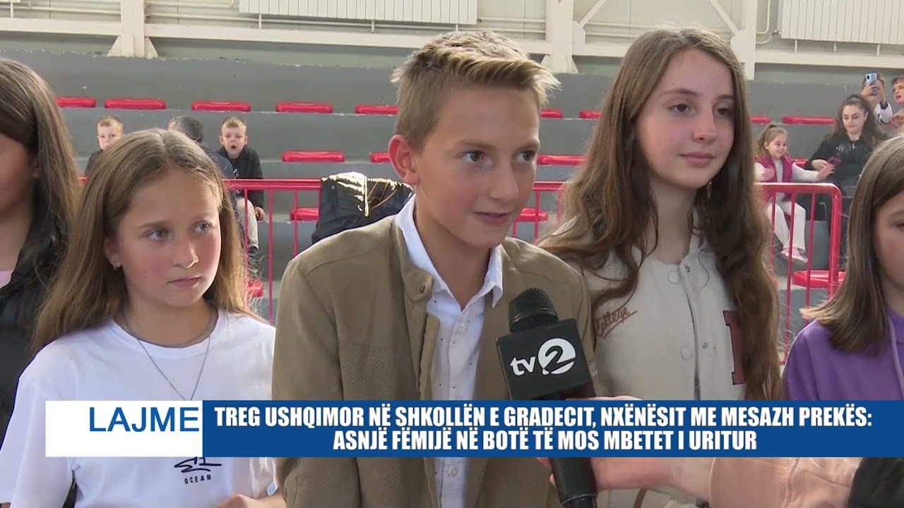 TREG USHQIMOR NË GRADEC, NXËNËSIT ME MESAZH PREKËS: ASNJË FËMIJË NË BOTË TË MOS MBETET I URITUR