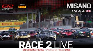 LIVE I Race 2 I Misano I GT2 European Series pwd by Pirelli (English)