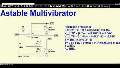 LTSpice Opamp Astable Multivibrator | Simulation