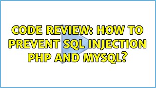 Famous Code Review: How to prevent SQL injection PHP and MySQL? Net Worth