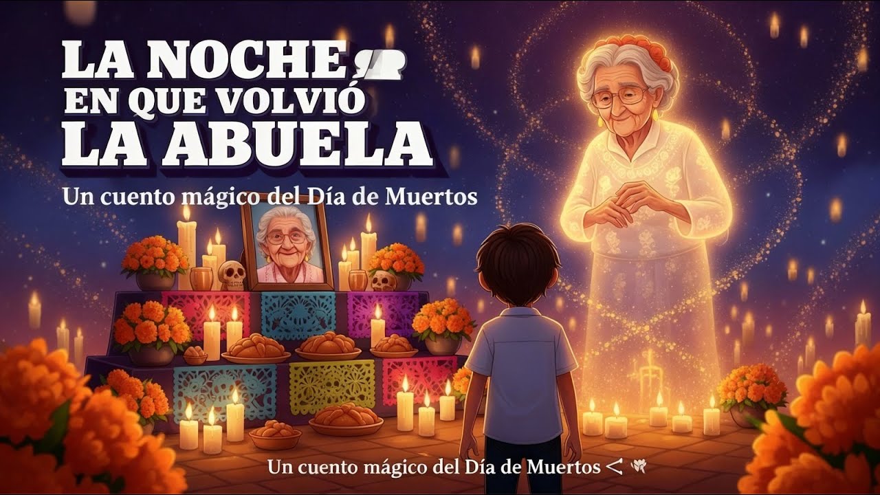 🌼 La noche en que volvió la abuela | Un cuento mágico del Día de Muertos ✨