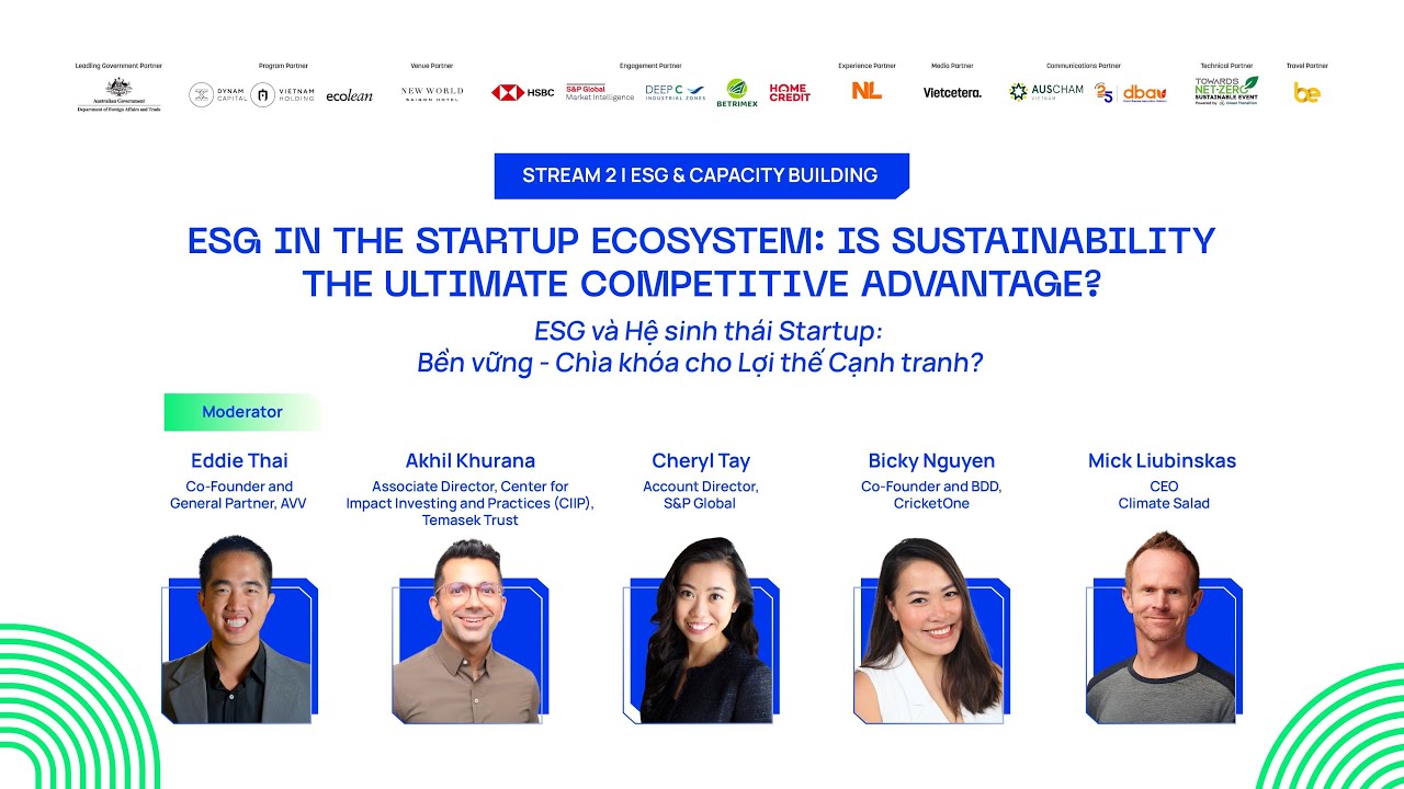 Session 2: ESG in the Startup Ecosystem Is Sustainability the Ultimate Competitive Advantage Session 2: ESG in the Startup Ecosystem Is Sustainability the Ultimate Competitive Advantage