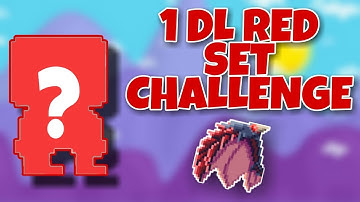 Red Set Challenge With 1 Dl ❤ BEST SET EVER! | Growtopia