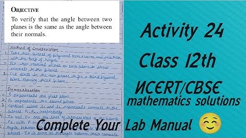 Maths Lab Activity 24 Class 12// Maths Lab Practical Class 12//Activity Solution// CBSE board #file