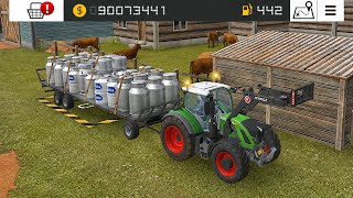 Fs 18 गायों को चारा खिलाना और दूध निकालने की पूरी प्रक्रिया | Fs18 गेमप्ले | Farming Simulator 18... screenshot 1