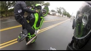 LONG WHEELIE PAST A COP 1080p GoPro Hero 2