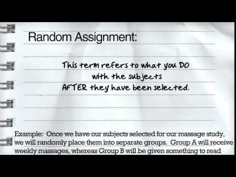 Random assignment vs random sample