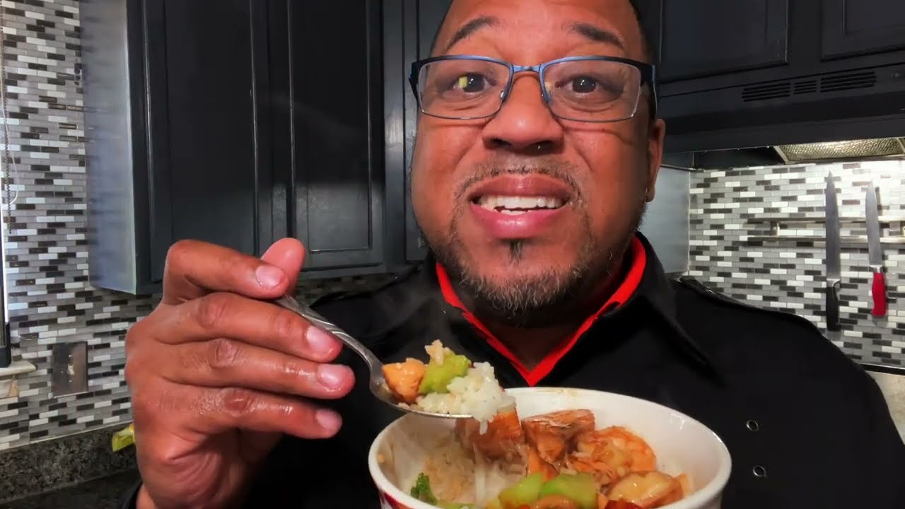 ASMR Luxury Chef Roleplay Pepé cooking shows How to Cook Salmon and Shrimp Bowl recipe