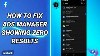 How To Fix Ads Manager Showing Zero Results On Facebook App screenshot 1